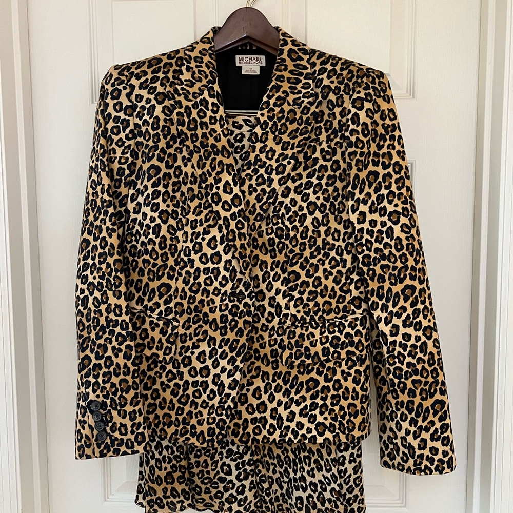 Michael Kors Animal Print Women's Blazer and Skirt
